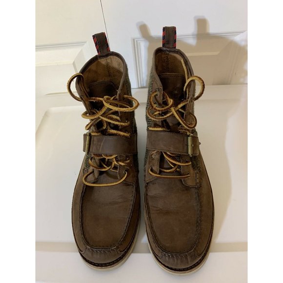 Polo Ralph Lauren Men’s Sz 8.5 D‎ Saddleworth Boots Brown Leather Lace Up main image 9